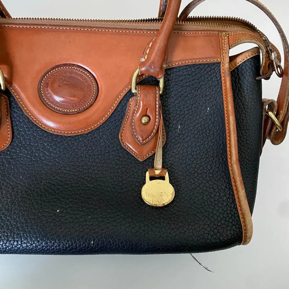 Dooney & Bourke Top Handle Black Leather Bag - Picture 7 of 8